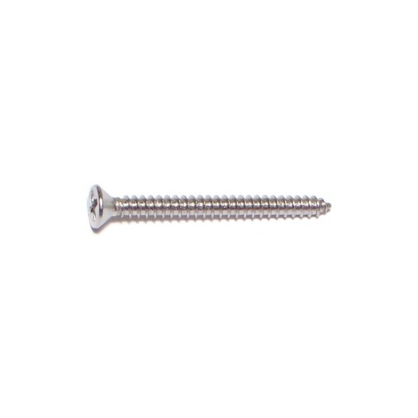 Midwest Fastener Sheet Metal Screw, #6 x 1-1/2 in, 18-8 Stainless Steel Flat Head Phillips Drive, 100 PK 05160 - main